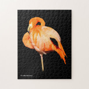 Flamingo i Sommaren Sol Pussel