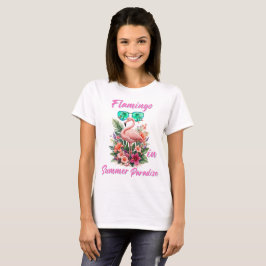 Flamingo i sommarparadis t shirt