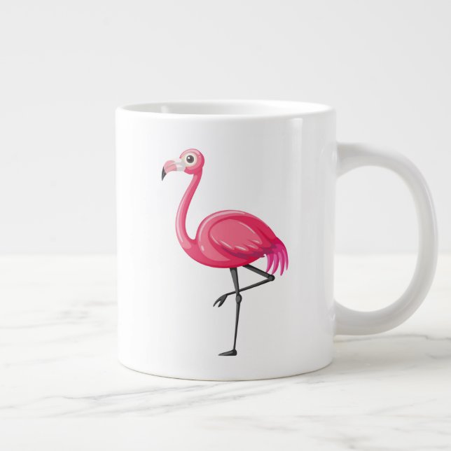 Flamingo i tecknad stil-23654 jumbo mugg (Höger)