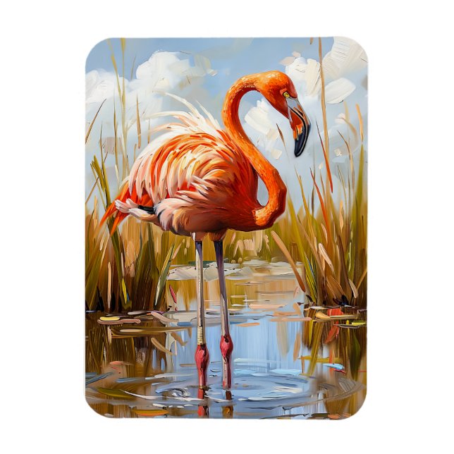 Flamingo i Vilden Magnet (Vertikal)