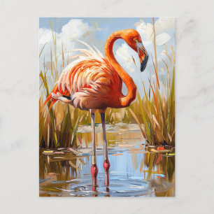Flamingo i Vilden Vykort