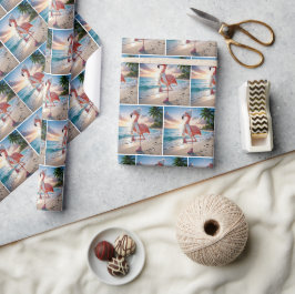 Flamingo iförd luffar och rosa stövlar presentpapper