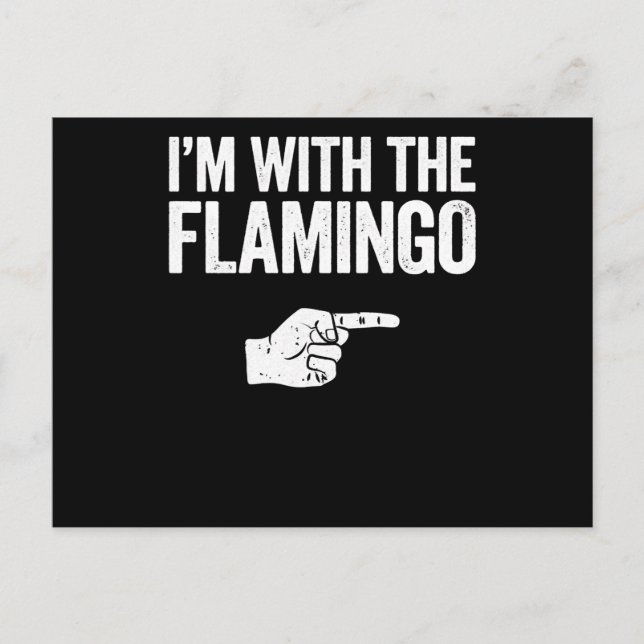Flamingo | IM med matchande Flamingo Inbjudan Vykort (Framsida)