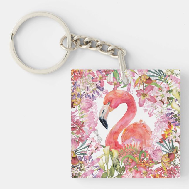 Flamingo in Flower Jungle - Summer Mönster (Framsidan)