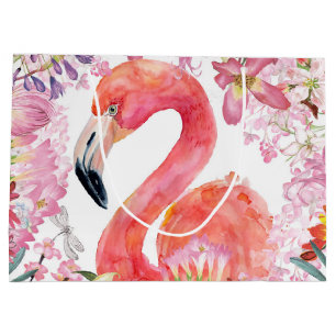 Flamingo in Flower Jungle - Summer Mönster