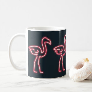 Flamingo in Neon Rosa Kaffemugg