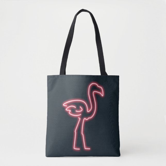 Flamingo in Neon Rosa Tygkasse (Framsida)