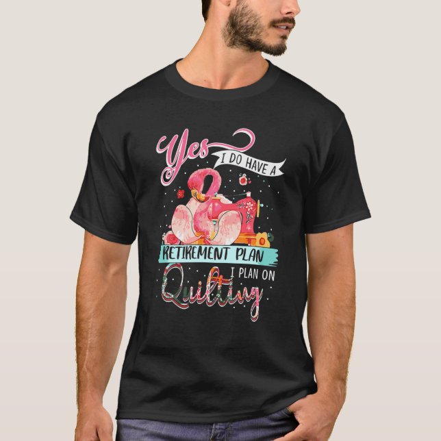 Flamingo Ja, jag har en Pension-plan jag planerar  T Shirt (Framsida)