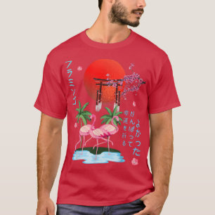 Flamingo Japansk Anime Otaku Älskare Coconut & Sak T Shirt