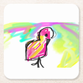 Flamingo joy underlägg papper kvadrat