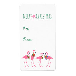 Flamingo jul Big Stickers for Gifts Fraktsedel