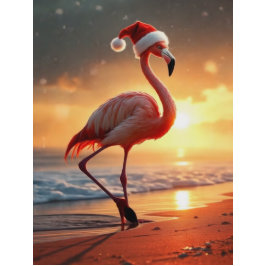 Flamingo jul helg vykort