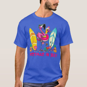 Flamingo Julafton Ljus solglasögon Surfing Beach S T Shirt