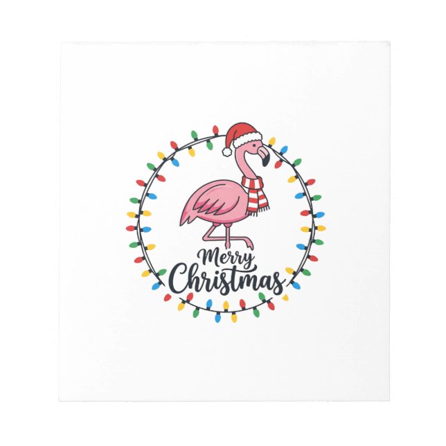 Flamingo julbelysning semester anteckningsblock (Framsida)
