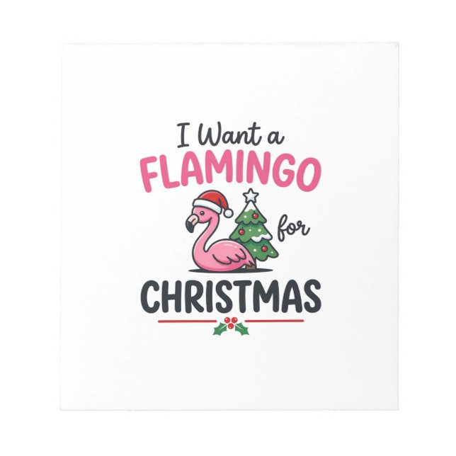 Flamingo julcitat vektor anteckningsblock (Framsida)