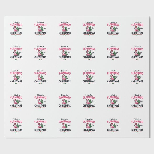 Flamingo julcitat vektor presentpapper (Platt)