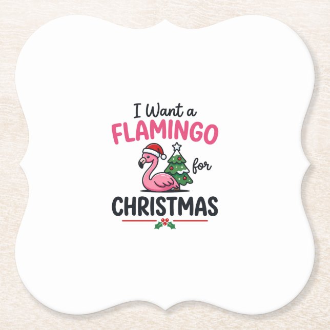 Flamingo julcitat vektor underlägg papper (Framsida)