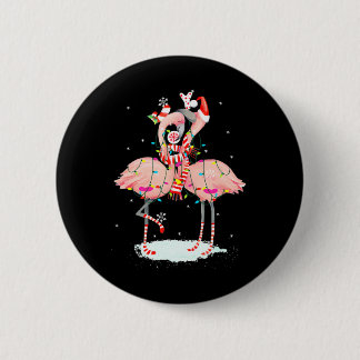 Flamingo Julgran Santa Hat Julafton Light Knapp