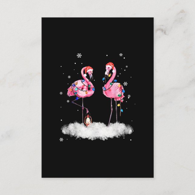 Flamingo Julgran Santa Hat Light Tilläggskort (Framsida)