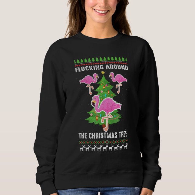 Flamingo julgran t shirt (Framsida)