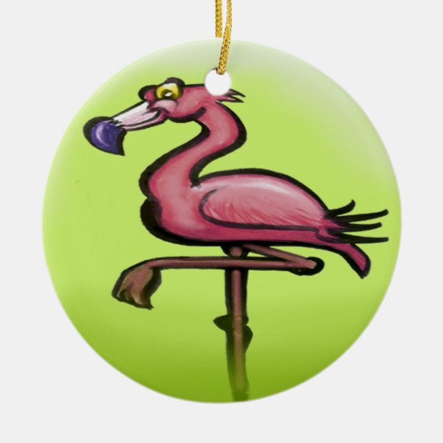 Flamingo Julgransprydnad Keramik (Framsidan)