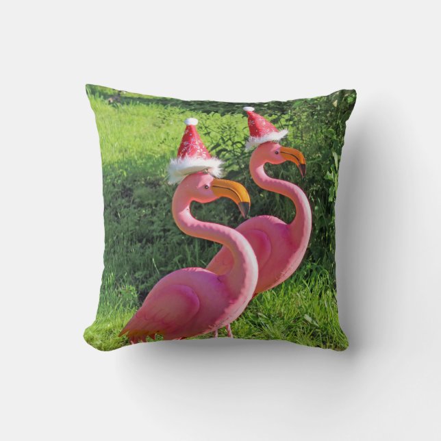Flamingo julklapp! kudde (Framsida)