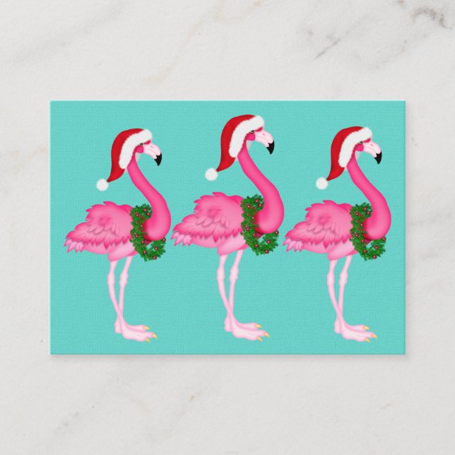 Flamingo-julklapp/Märkre Tilläggskort (Framsida)