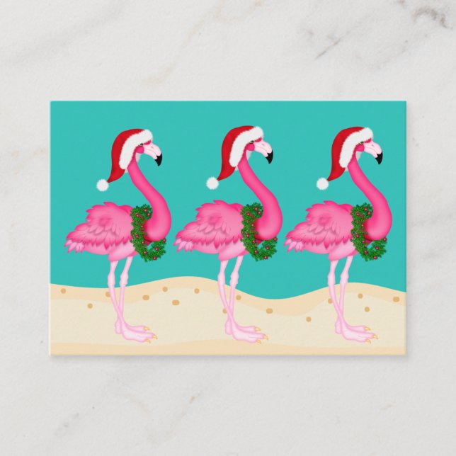 Flamingo-julklapp/Märkre Tilläggskort (Framsida)