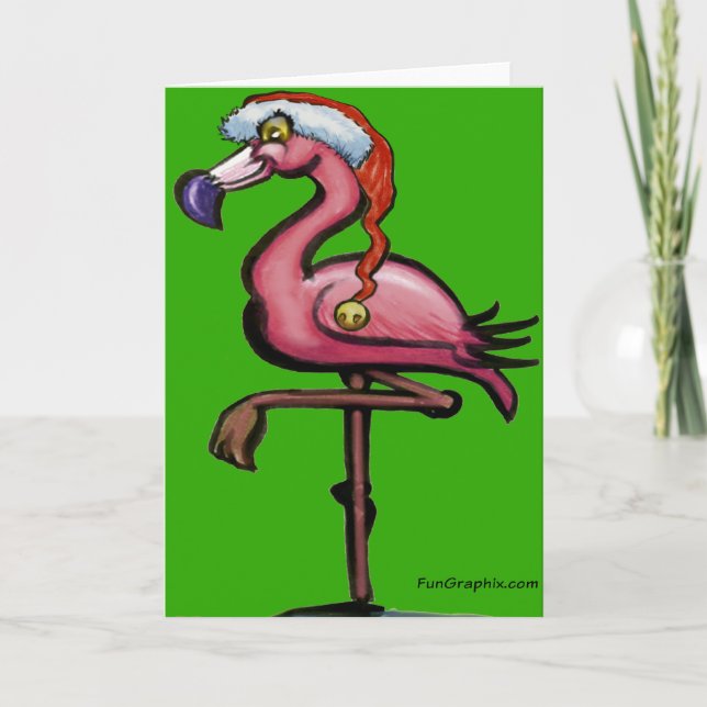 Flamingo-julkort Helgkort (Framsida)