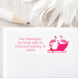 Flamingo julschysstur returadress etikett