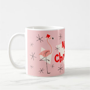 Flamingo-jultomtar Rosa God Jul-mugg Kaffemugg