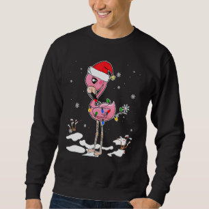 Flamingo jultomten Hat Flamingo Ljus Julafton Lång Ärmad Tröja