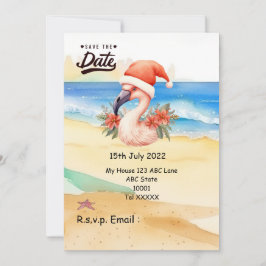 Flamingo Jultomten jul i juli Inbjudningar