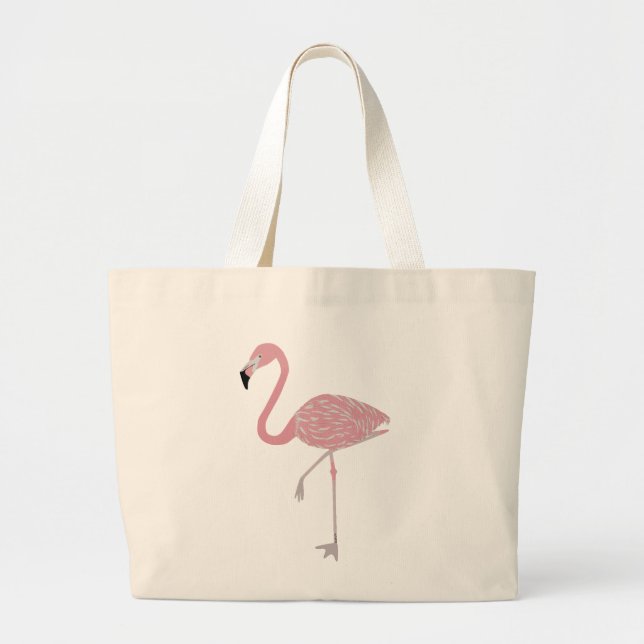 Flamingo Jumbo Tote Tygkasse (Framsidan)