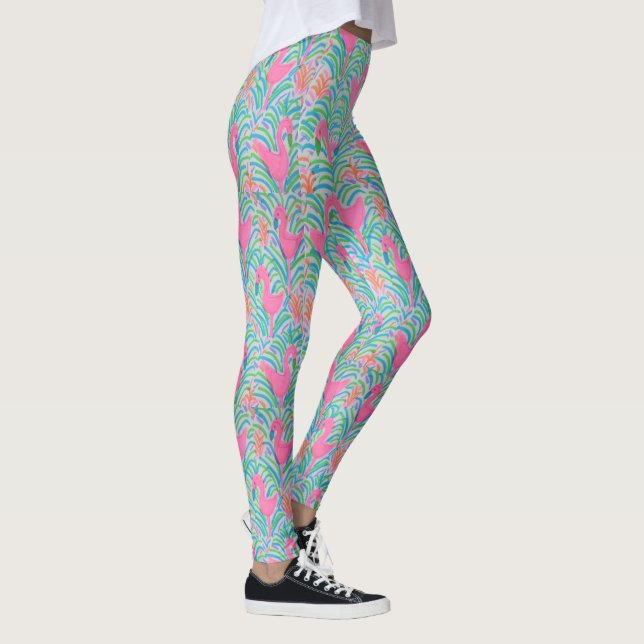 Flamingo Jungle Party Leggings (Höger)