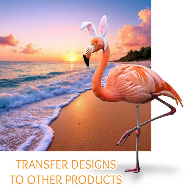 Flamingo kaninöron liv Magnetisk kort (Skapare uppladdad)