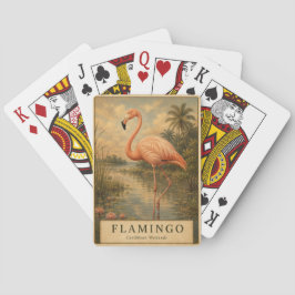 Flamingo Karibiska våtmarker VINTAGE Casinokort
