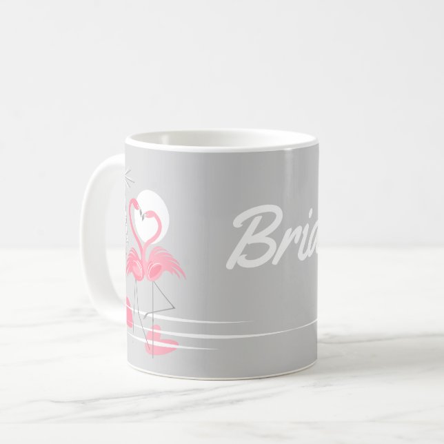 Flamingo Kärlek Bride mugg (Framsida vänster)