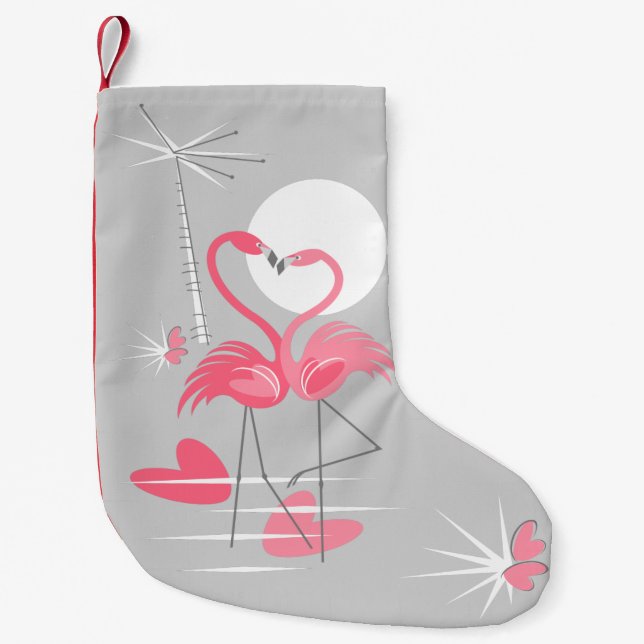 Flamingo Kärlek, ensidig lagring Liten Julstrumpa (Framsidan)