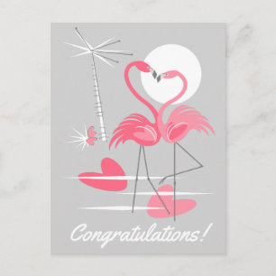 Flamingo Kärlek Grattis! vykort landskap