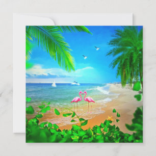 Flamingo Kärlek Julkort
