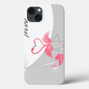 Flamingo Kärlek Large Måne Monogram IPad-fall