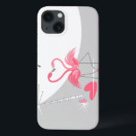 Flamingo Kärlek Large Måne Namn iPad-affären<br><div class="desc">Ett par rosa flamingos med nacke böjd för att bilda en hjärtform i havet på en månbelyst strand. En snyggt, romantisk design med en reflekterande beröring skapat i ett rosa-, grått- och vitt färg-schema med färg-förändringsbakgrund. Ett anpassade som du kan anpassa med egen text, bilder och egna idéer. En originalbild...</div>