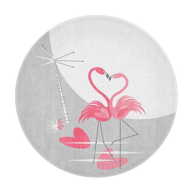 Flamingo Kärlek Large Måne styckningsbord runda (Framsidan)