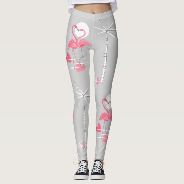 Flamingo Kärlek leggings (Framsida)