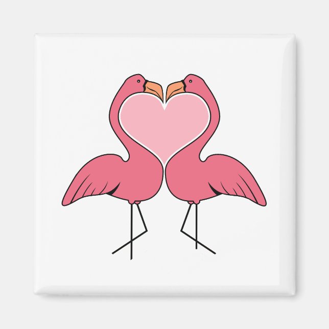 Flamingo Kärlek Magnet (Framsidan)