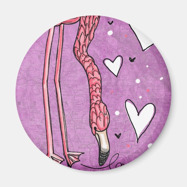 flamingo kärlek magnet (Framsidan)