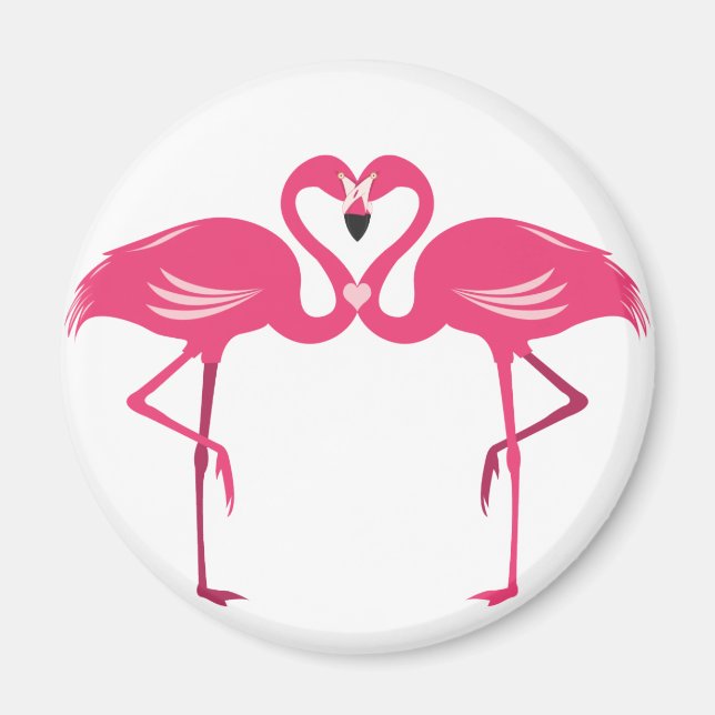 Flamingo Kärlek Magnet (Framsidan)