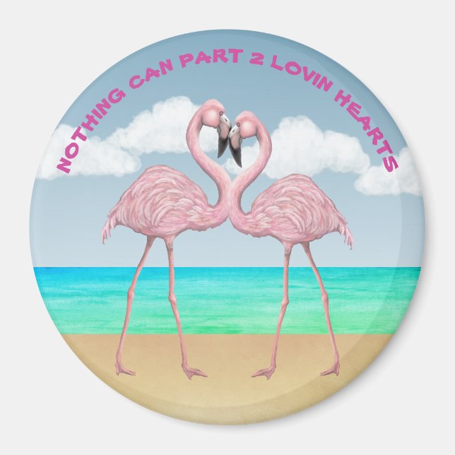Flamingo Kärlek Magnet (Framsidan)