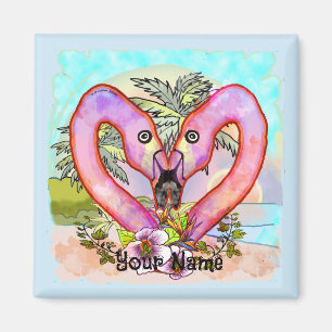 Flamingo Kärlek Magnet